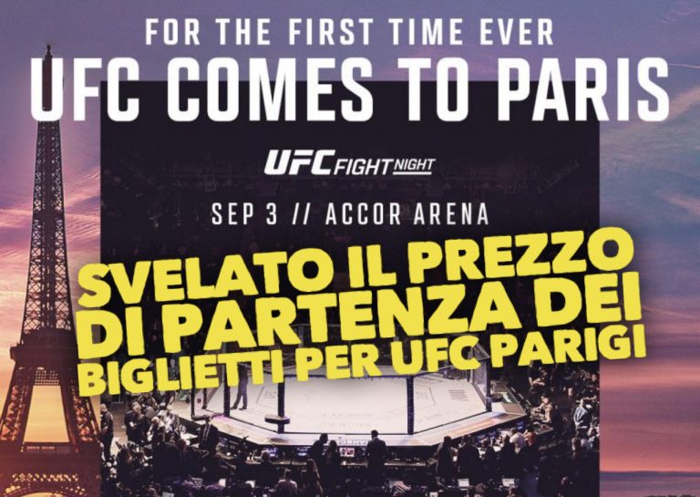 Svelato il prezzo di partenza dei biglietti e i settori per UFC Parigi 4